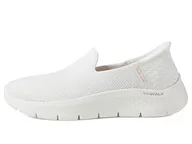 Kapcie damskie - Skechers Damskie kapcie Go Walk Flex, białe wykończenie z materiału/wykończenia, rozmiar 8, Wykończenie z białego materiału, 41 EU - miniaturka - grafika 1