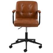 Fotele i krzesła biurowe - Krzesło Biurowe Obrotowe Cossye Brandy+Black 77X46X59 - miniaturka - grafika 1