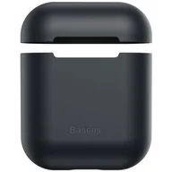 Akcesoria do słuchawek - Baseus Baseus Super Thin | Etui silikonowe case pokrowiec na słuchawki AirPods 2gen / 1gen | czarny WIAPPOD-BZ01 - miniaturka - grafika 1