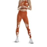 Spodnie sportowe damskie - Długie legginsy sportowe do biegania CEP limitowana kolekcja Bloom damskie - miniaturka - grafika 1