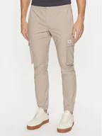 Spodnie męskie - Calvin Klein Jeans Joggery J30J327614 Beżowy Skinny Fit - miniaturka - grafika 1