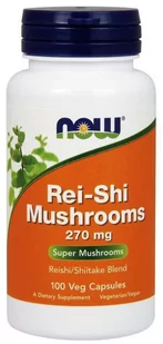 Now Foods Rei-Shi Mushrooms - Reishi i Shiitake 270 mg (100 kaps.) - Suplementy naturalne - miniaturka - grafika 1