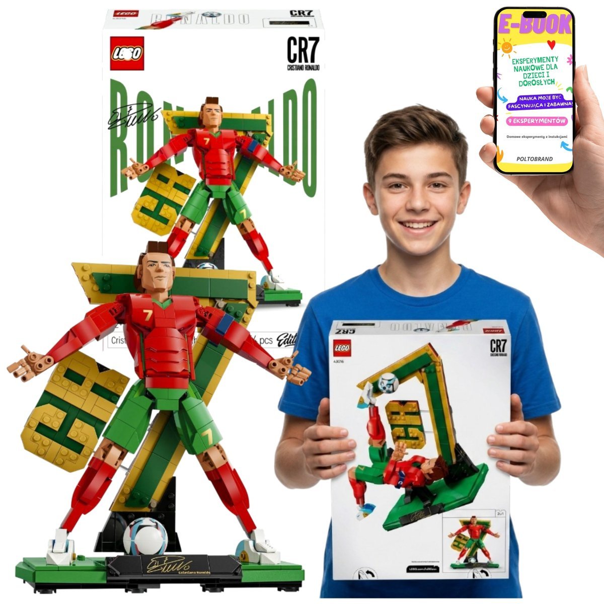 LEGO CR7 PREZENT DLA PIŁKARZA LEGO Cristiano Ronaldo Piłkarska Legenda (43016) Dla Syna + E-BOOK