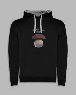 BLUZA Z KAPTUREM - BOROWIK Czarny M - Bluzy męskie - miniaturka - grafika 1