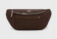 Nerki - Aeronautica Militare Nerka biodrowa torba saszetka AM-393 brązowy - miniaturka - grafika 1