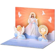Pamiątka Pierwszej Komunii Świętej - Kartka 3D Chrzest Komunia - miniaturka - grafika 1