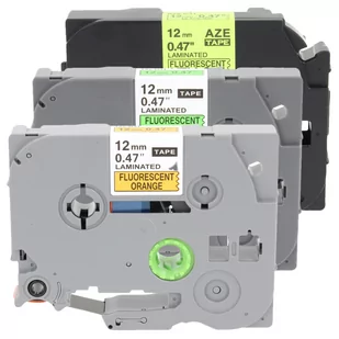 Zestaw zamienników taśmy Brother TZE-B31 C31 D31 12mm pom/żółt/ziel - Etykiety do drukarek - miniaturka - grafika 1