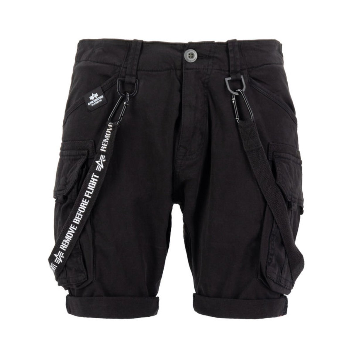 spodnie bojówki krótkie ALPHA INDUSTRIES - UTILITY SHORT BLACK-32