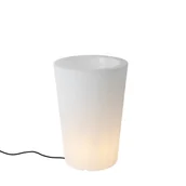 Lampy stojące - QAZQA Zewnętrzna lampa podłogowa biała doniczka 60 cm IP44 - Verano - miniaturka - grafika 1