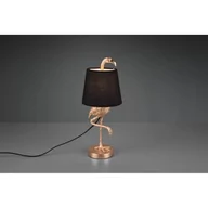 Lampy stojące - Reality LEUCHTEN Lampa stołowa Lola z figurą flaminga, czarna/złota - miniaturka - grafika 1