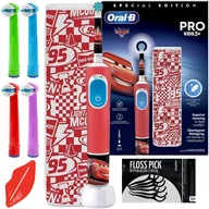 Końcówki do szczoteczek elektrycznych - Szczoteczka Oral-B Vitality Pro D103 Auta, 4 końcówki zamienne i etui - miniaturka - grafika 1