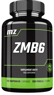 MZ-STORE ZMB6 MAGNEZ CYNK B6 120 KAPSUŁEK - Witaminy i minerały - miniaturka - grafika 1