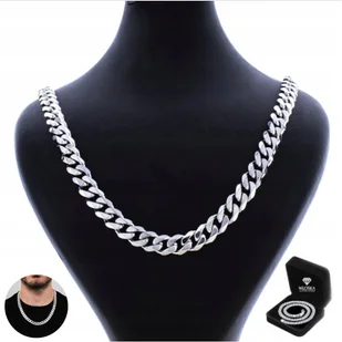 Elegancki Łańcuszek Męski Srebrny Łańcuch Pancerka Tytanowy + Gratis - Łańcuszki Elegancki Łańcuszek Męski Srebrny Łańcuch Pancerka Tytanowy + Gratis - Łańcuszki - miniaturka - grafika 1