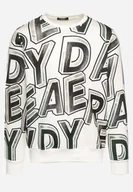 Bluzy męskie - Biała Bluza z Polarem i Bawełną Zakończona Ściągaczami Yolaria - miniaturka - grafika 1