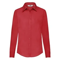 Koszule damskie - FRUIT OF THE LOOM Koszula Damska Długi Rękaw Czerwona Rozmiar M - miniaturka - grafika 1