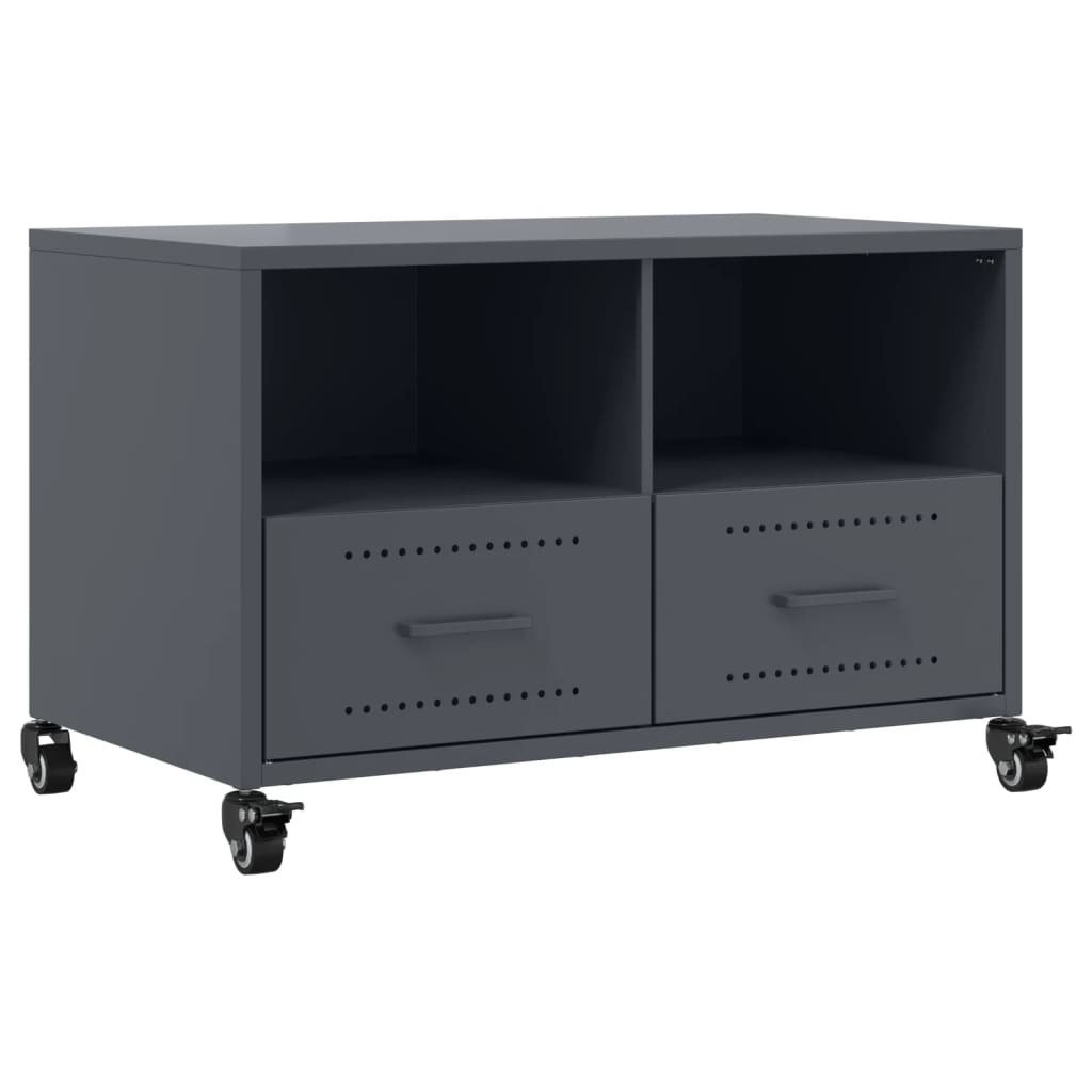 vidaXL Szafka pod telewizor antracytowa 68x39x43,5 cm stalowa