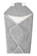 Rożki i beciki - Otulacz Do Fotelika Plusz Baranek 75X75 Szary - miniaturka - grafika 1