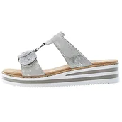 Sandały damskie - Rieker Sandały damskie V02k3, srebro, 42 EU - miniaturka - grafika 1