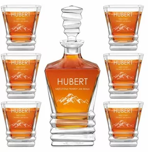 Karafka geometric z 6 szklankami i grawerem dla miłośnika gór po - Karafki Karafka geometric z 6 szklankami i grawerem dla miłośnika gór po - Karafki - miniaturka - grafika 1