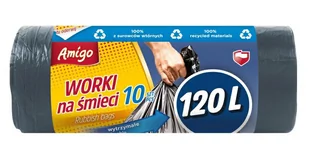 Gosia Amigo Worki Na Śmieci 120l 10szt Czarne 7865 - Worki na śmieci - miniaturka - grafika 1