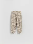 Spodenki dla niemowląt - Reserved - Bawełniane spodnie - beżowy - miniaturka - grafika 1