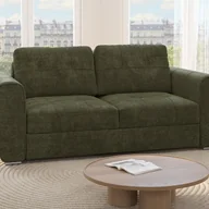 Sofy i kanapy - Kanapa 3-osobowa rozkładana typu express z zieloną tapicerką - Miejsce do spania 140 cm - Materac 22 cm z pamięcią kształtu - BOLIPO - miniaturka - grafika 1