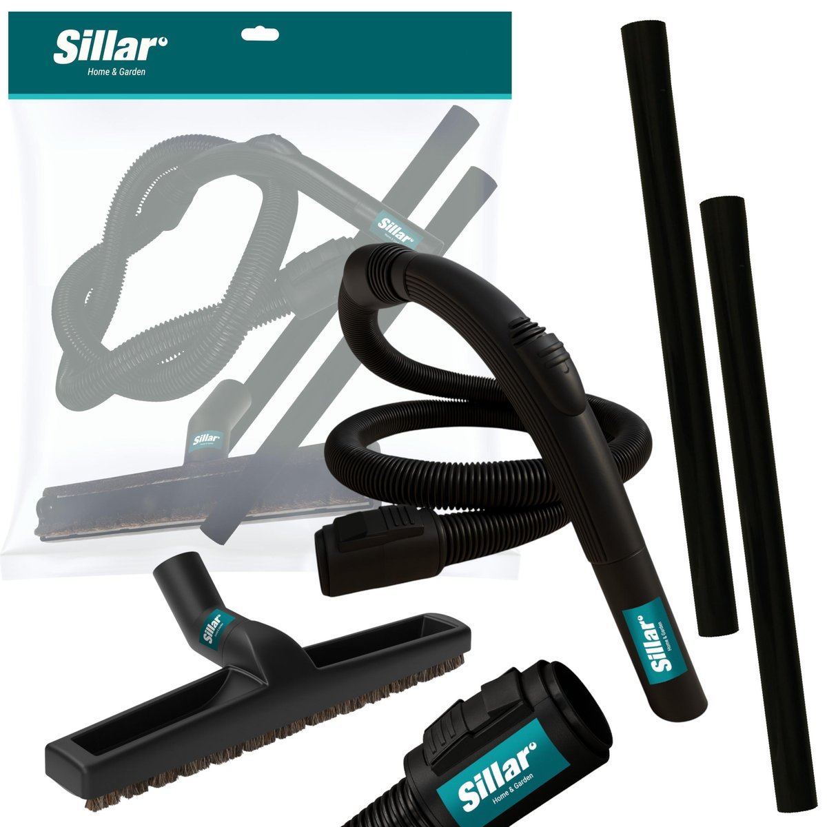 Zestaw Sillar wąż szczotka 2x rura do odkurzacza Karcher WD2 WD3 WD4 WD5 SE