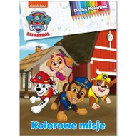 Kolorowanki, wyklejanki - Psi Patrol Dodaj kolorów! Kolorowe misje Nowa - miniaturka - grafika 1
