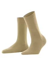 Skarpetki damskie - FALKE Damskie skarpety softmerino wełna merynosów bawełna czarny szary więcej kolorów damskie cienkie lekkie ciepłe gładkie skarpety do łydki na lato lub zimę do pracy lub na co dzień 1 para, Beżowy - miniaturka - grafika 1