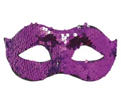 Dodatki do strojów karnawałowych - MASKA WENECKA CEKINOWA FIOLETOWA - miniaturka - grafika 1