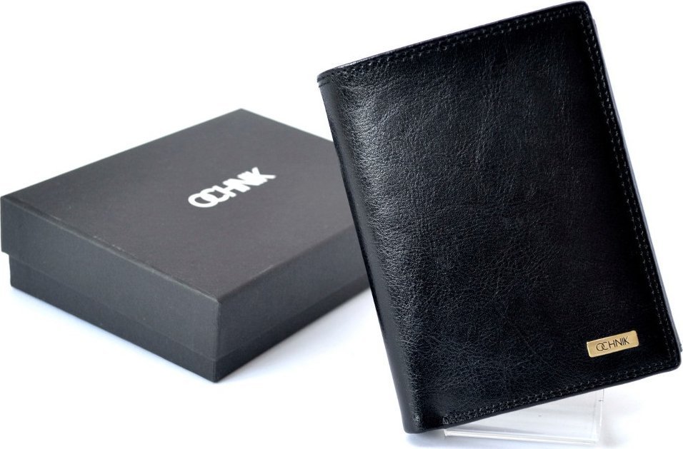 OCHNIK OCHNIK SL-145-99 czarny skórzany portfel męski SL-145 99