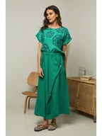 Koszulki i topy damskie - La Compagnie Du Lin Koszulka "Epine" w kolorze zielonym - miniaturka - grafika 1