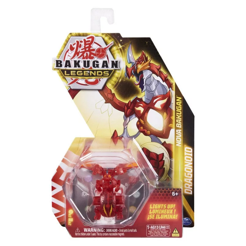 Figurka Bakugan Legends kula podświetlana Dragonoid Red