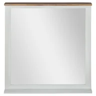 Lustra - Lustro Ścienne Naturalne/Białe 80X76 Cm Lite Drewno Mango - miniaturka - grafika 1