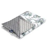 Koce i narzuty dla dzieci - LA MILLOULEKKI KOCYK MINKY- L - SEA BEAUTIES GREY - GREY - miniaturka - grafika 1