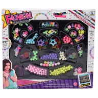 Prace ręczne dla dzieci - ZESTAW DLA DZIECI DO ROBIENIA BRANSOLETEK NASZYJNIKÓW KORALIKI BIŻUTERII - miniaturka - grafika 1