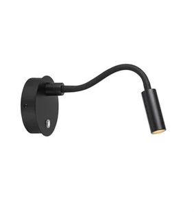 Markslojd Kinkiet LAMPA ścienna KARLI 107323 regulowana OPRAWA metalowa LED 6W reflektorek na peszlu czarny 107323 - Lampy ścienne - miniaturka - grafika 1