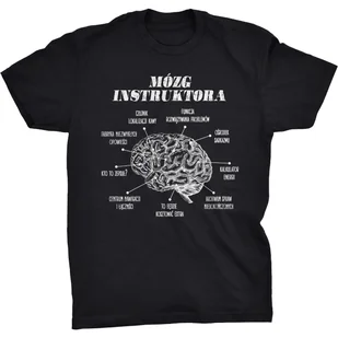 Koszulka T-shirt Mózg Instruktora Śmieszny Prezent na Święta Urodziny - Koszulki męskie - miniaturka - grafika 1
