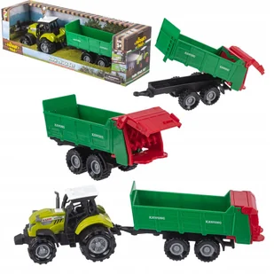 Ciągnik Traktor z Przyczepą Zestaw Rolniczy ze światłem dźwiękiem - Samochody i pojazdy dla dzieci - miniaturka - grafika 1