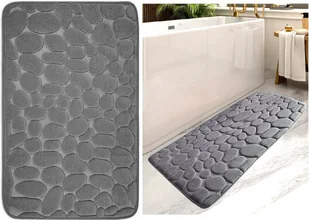 Dywanik Łazienkowy Miękki Szybkoschnący Szary Antypoślizgowy 40X60Cm Mata - Dywaniki łazienkowe - miniaturka - grafika 1