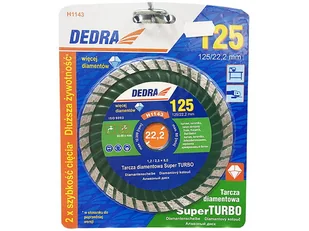 Dedra tarcza tnąca DO CIĘCIA I SZLIFOWANIA 125 mm/22,2 mm H1143 - Tarcze do pił - miniaturka - grafika 3