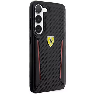 Ferrari FEHCS23MNPYK S23+ S916 czarny/black hardcase Carbon Contrast Edges - Etui i futerały do telefonów - miniaturka - grafika 4