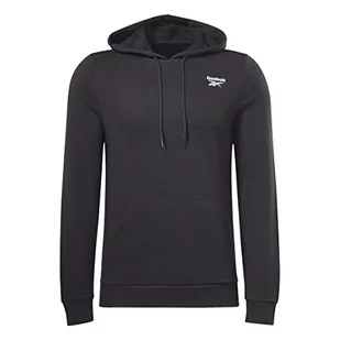 Reebok Męska bluza z kapturem z lewej klatki piersiowej, czarna, M, Czarny, M - Bluzy męskie - miniaturka - grafika 1