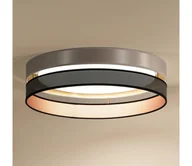 Lampy sufitowe - Duolla-LED Plafon ROLLER DUO SH. LED/24W/230V śr. 45 cm srebrny/czarny - miniaturka - grafika 1