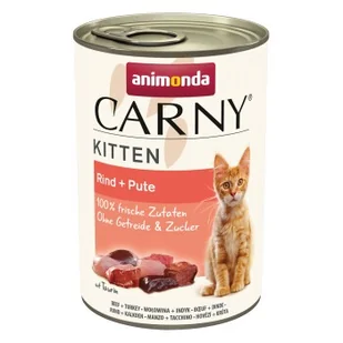 animonda Carny mokra karma dla kociąt Indyk z wołowiną 24x400 g - Mokra karma dla kotów - miniaturka - grafika 1