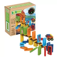 Klocki - Domino Zestaw Klocków Ekologiczne klocki edukacyjne konstrukcyjne  samochód - miniaturka - grafika 1