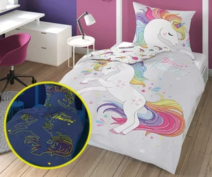 Detexpol Pościel Bawełniana Młodzieżowa Świecąca 3850A 160x200 5901685682206 - Pościel dla dzieci - miniaturka - grafika 1