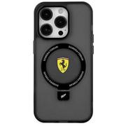 Etui i futerały do telefonów - Ferrari FEHMP15MUSCAK iPhone 15 Plus / 14 Plus 6.7" czarny/black hardcase Ring Stand 2023 Collection MagSafe - miniaturka - grafika 1