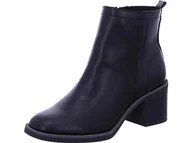 Botki damskie - TOM TAILOR Damskie botki 6390840001, czarne, 39 EU, czarny, 39 EU - miniaturka - grafika 1
