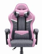 Fotele gamingowe - Fotel gamingowy Hell's Chair HC- 1004 SZARY RÓŻOWY Tkanina - miniaturka - grafika 1